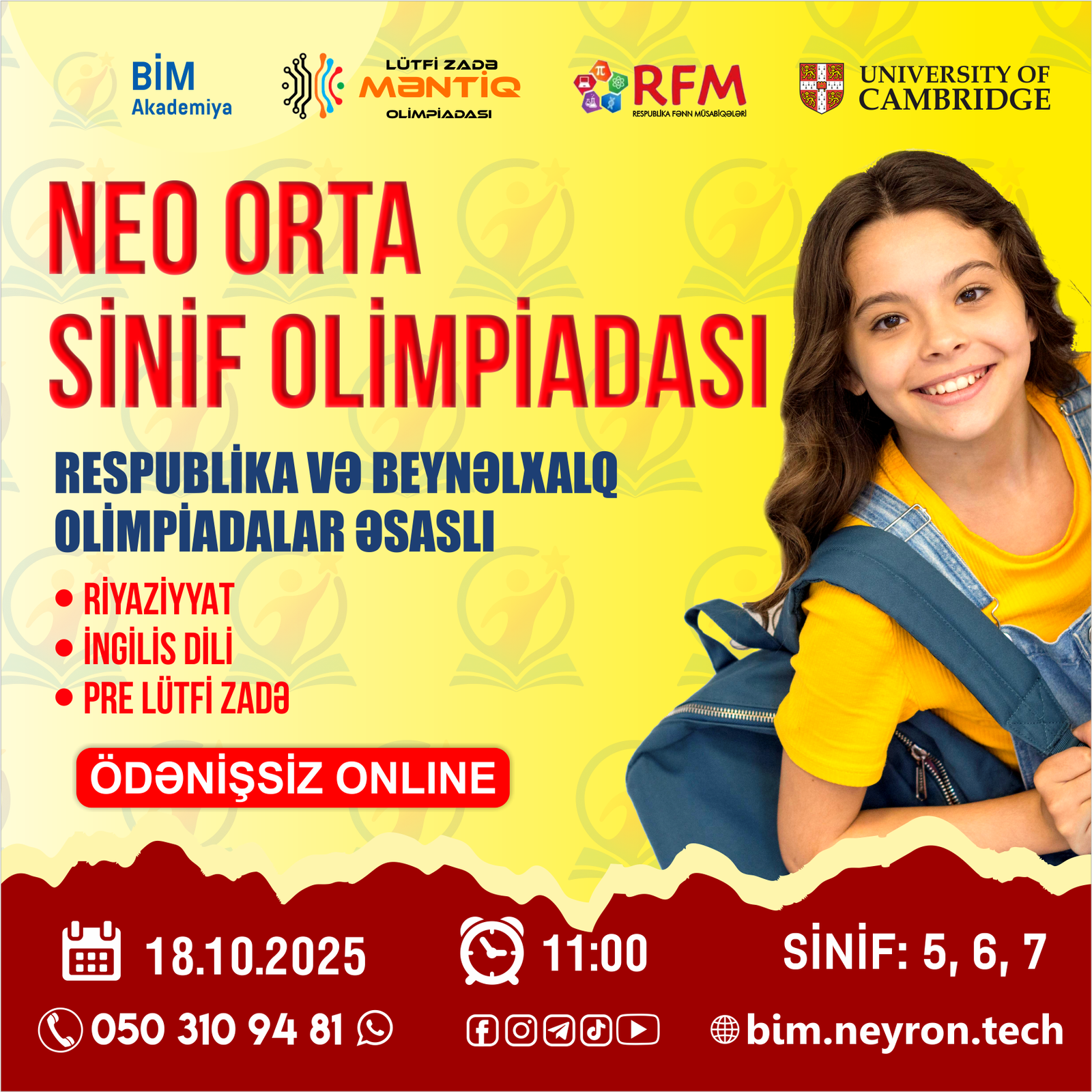 📘 NEO Orta Sinif Olimpiadası 📘